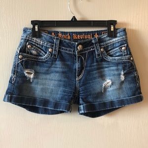 Rock Revival Johanna Short Sz 28 Distressed Shorts